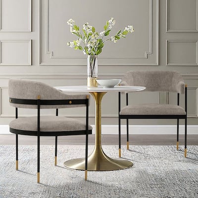 Manhattan Comfort Modern Lia Boucle Dining Armchair