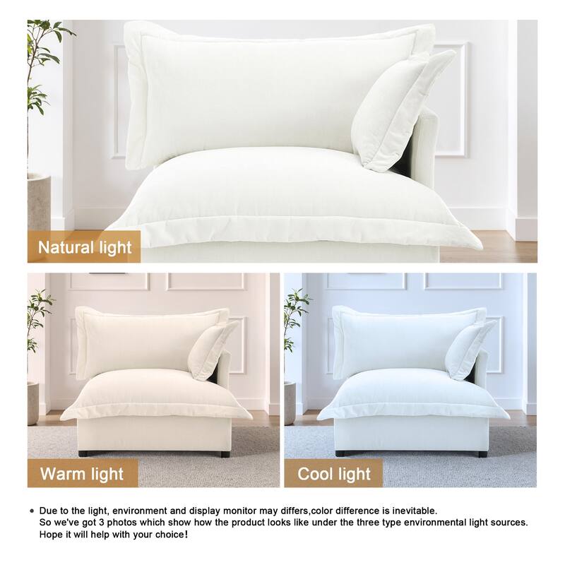 Upholstered Chenille Arm Club Chair Cloud corner cahir