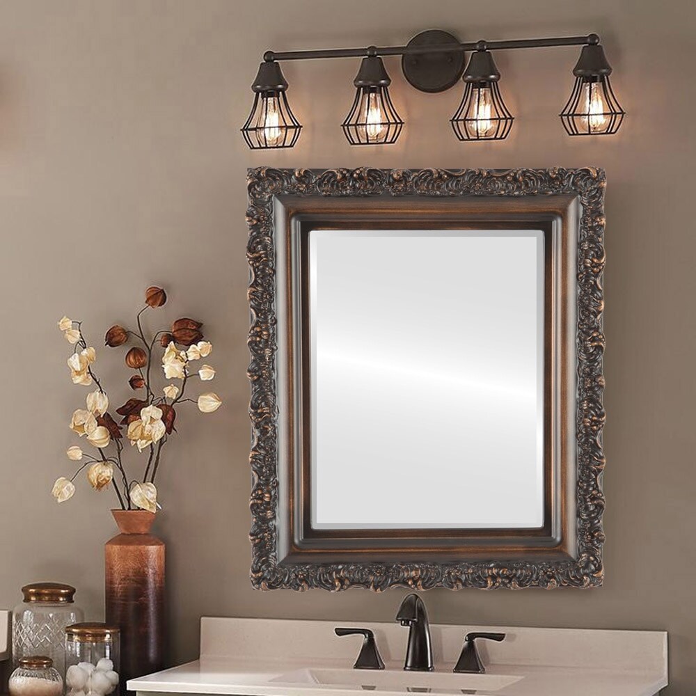 Venice Framed Rectangle Mirror in Rubbed Bronze Antique Bronze Bed Bath   Beyond 19471221