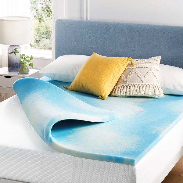 Swirl Gel AeroBreeze Cooling Air Flow Memory Foam Mattress Topper, Multiple Sizes