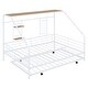 preview thumbnail 16 of 19, Full Size Metal House Bed with Trundle