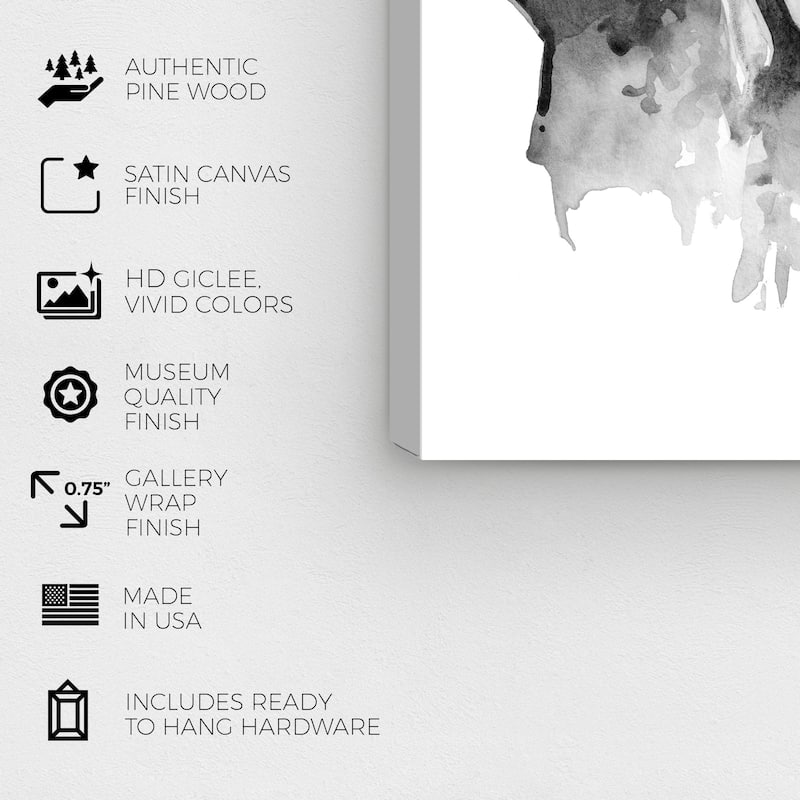 Wynwood Studio Canvas Fashion and Glam Inked Embrace Black and Modern & Contemporary Wall Art Canvas Print