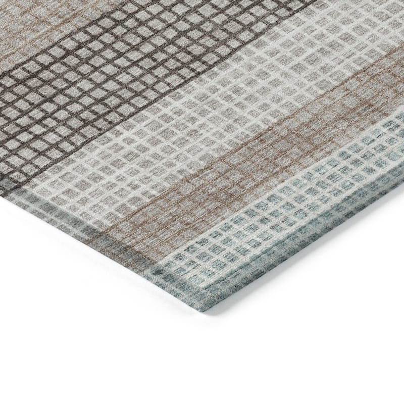 HomeRoots Striped Transitional Rectangle Outdoor Rug