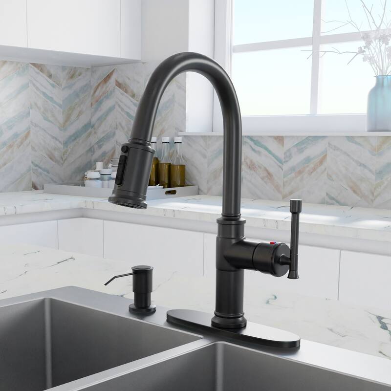 Clihome 3-Function Kitchen Faucets with Soap Dispenser