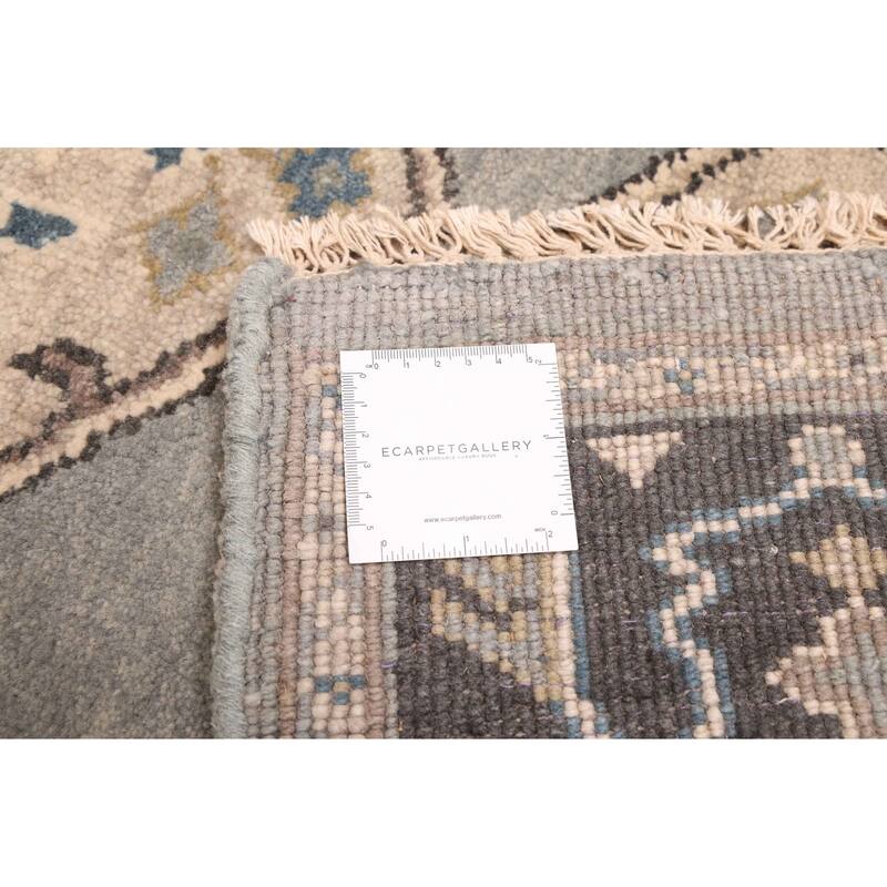 ECARPETGALLERY Hand-knotted Finest Agra Jaipur Grey Wool Rug - 5'6 x 8'5