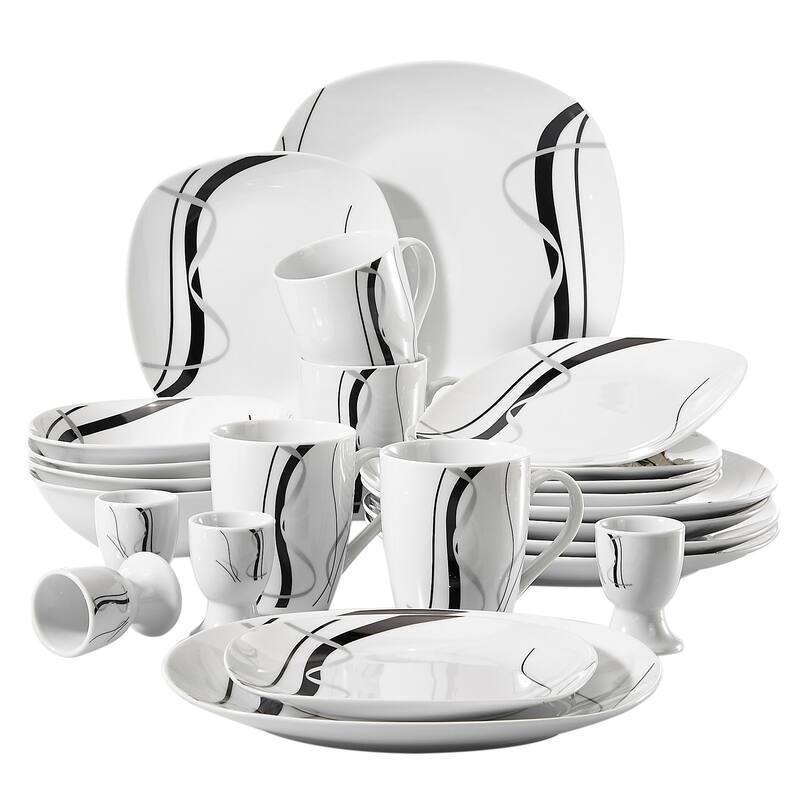 VEWEET Fiona 20-Piece Ceramic Dinner Set, Service for 4