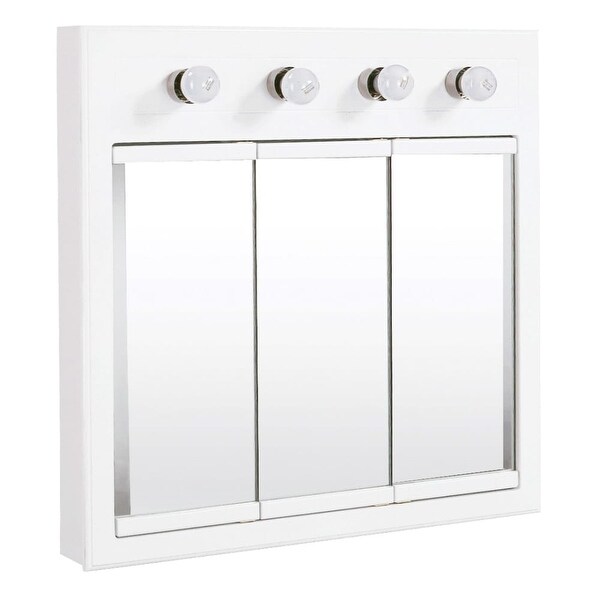 Shop Design House 532382 30" Framed Triple Door Mirrored ...