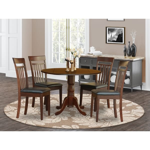 Mahogany Small Table Plus 4 Kitchen Chairs 5 Piece Dining Set On Sale Overstock 10201130
