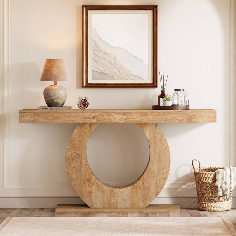 63" Console Table, Long Sofa Entryway Accent Table, Living Room Hallway Behind Sofa Table