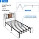 preview thumbnail 7 of 5, VECELO Wood Platform Kids Bed Frame with Headboard,Twin Size Bed Set of 2