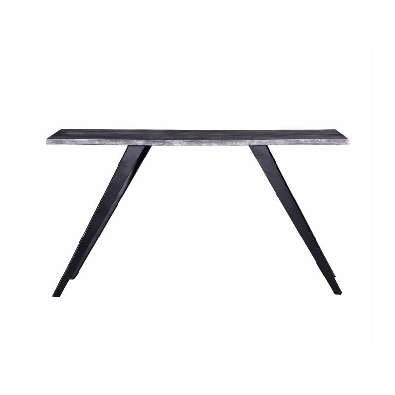 60" Acacia Wood and Metal Console Table