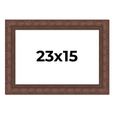 23x15 Frame Pewter Solid Wood Picture Frame Width 1.625 Inches | Interior Frame Depth 0.6875 Inches