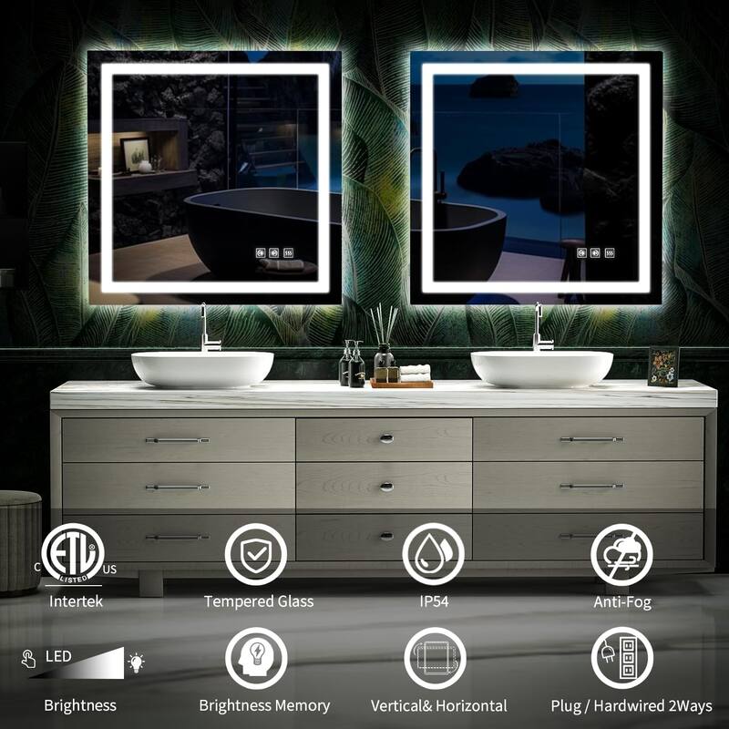 LED Mirror Backlit Front Lighted Bathroom Vanity Mirror