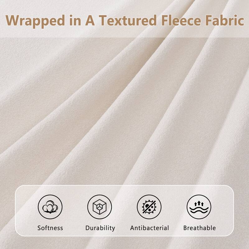 King Size Bed With Fleece Upholstered Headboard