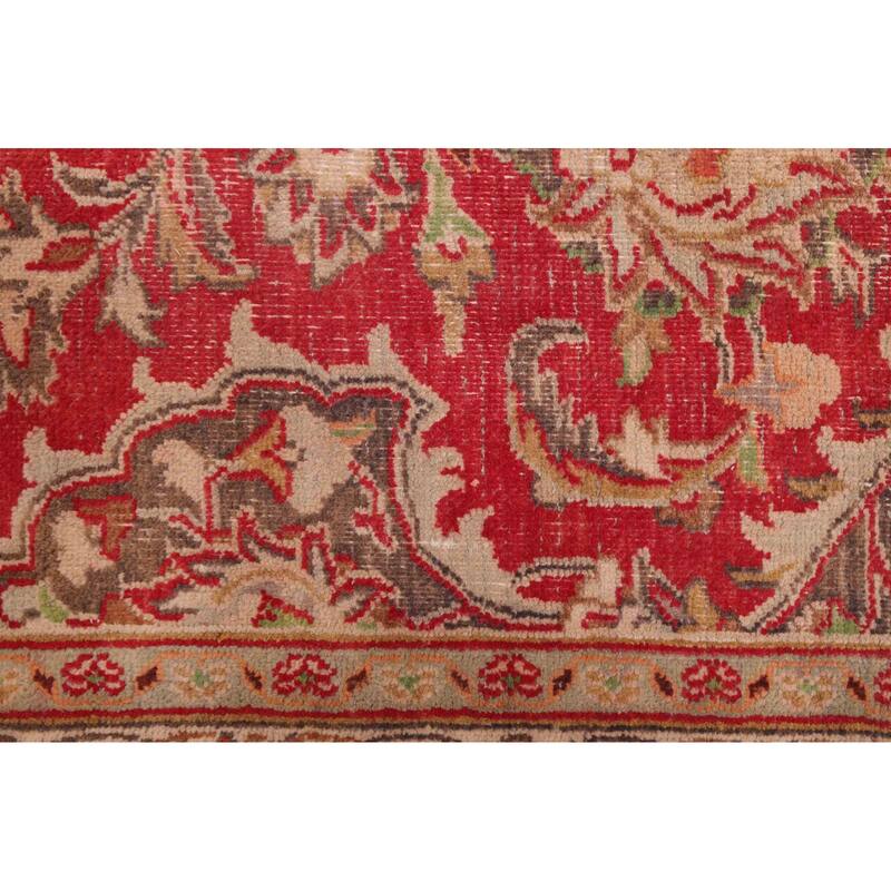 ECARPETGALLERY Hand-knotted Antalya Vintage Red Wool Rug - 9'7 x 12'4