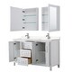 preview thumbnail 32 of 71, Daria 60 Inch Double Vanity, Cultured Marble Top, Medicine Cabinets