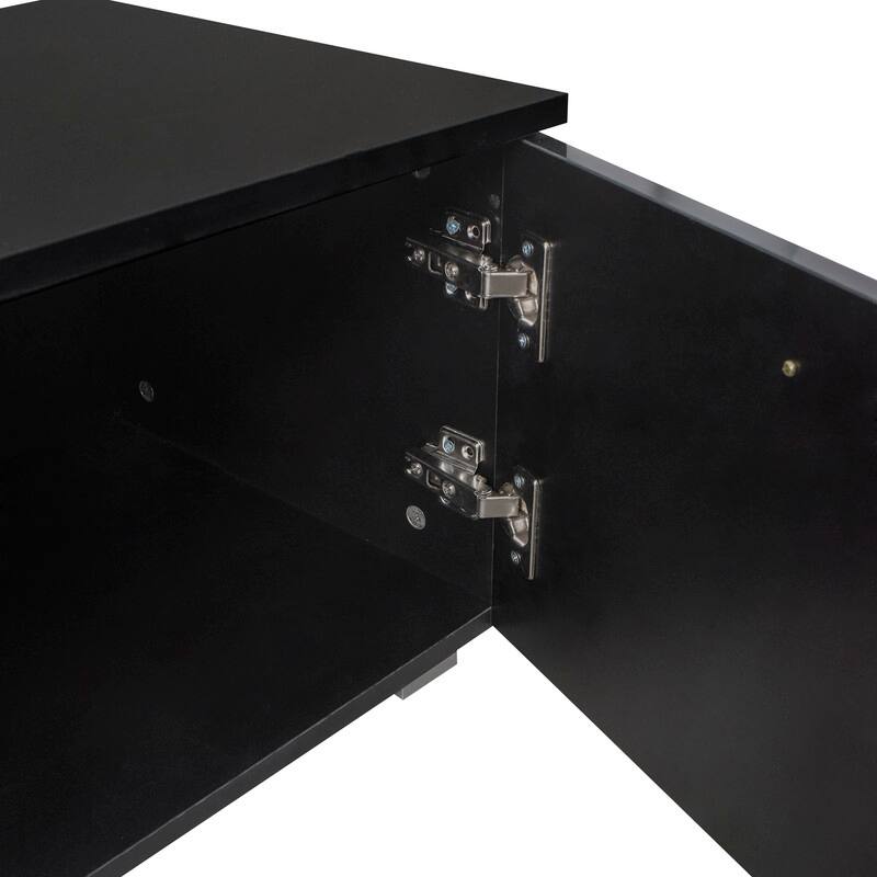 TV Stand for TVs Up to 70+,Wood TV Stand for Living Room,TV Console Cabinet with Shelves