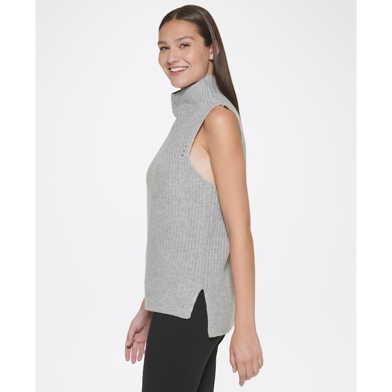 DKNY Sleeveless Turtleneck Sweater