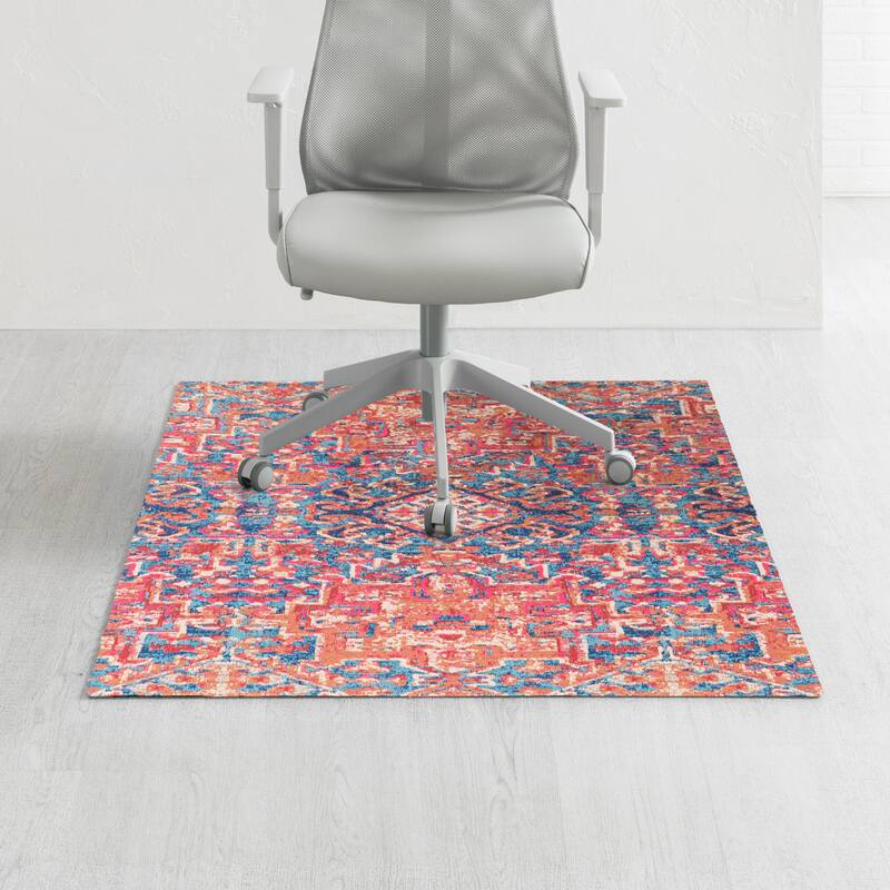 Jani 36"x48" Rug'd Chair Mat-Rug Style Office Chairmat for Carpet & Hard Floors| 0.5" Thick |Non-Slip, Foldable Desk Chair Mat - Tabriz