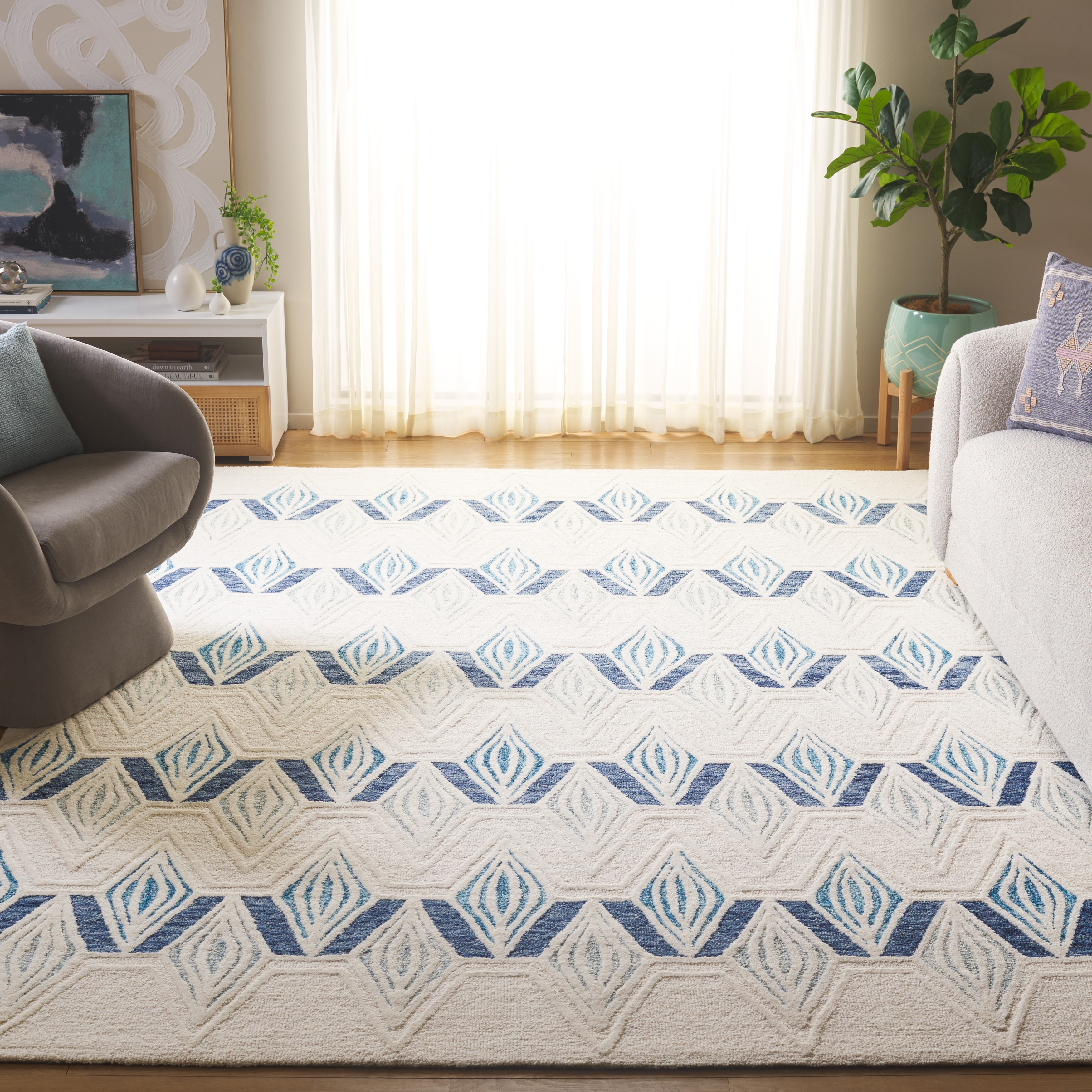 SAFAVIEH Handmade Metro Lizica French Country Wool Rug