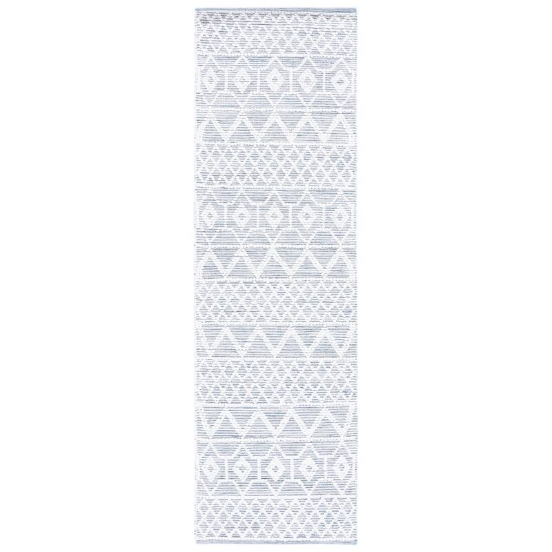 SAFAVIEH Handmade Natura Dilnoza Transitional Rug - 2'3" x 8' Runner - Blue/Ivory
