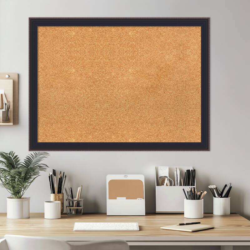 Havana Black Bronze Framed Cork Board - Bulletin Board, Organization Board, Pin Board