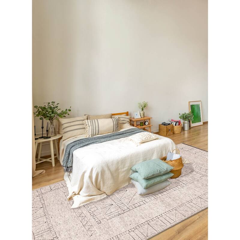 ECARPETGALLERY Hand-knotted Tangier Light Grey Wool Rug - 5'1 x 7'11