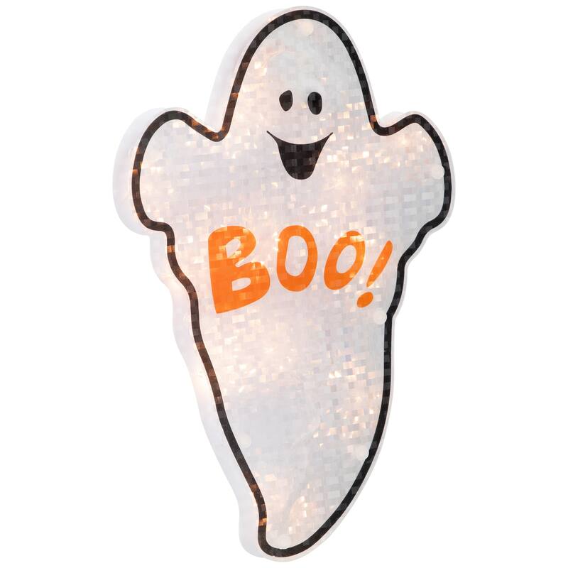 13.75" Lighted Owl Halloween Window Silhouette