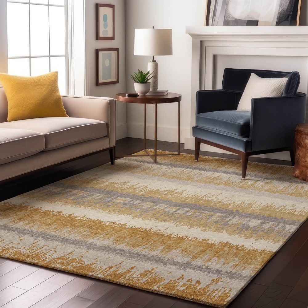 Premium Washable Super Soft Modern Ombre Stripe Mayfield Rug