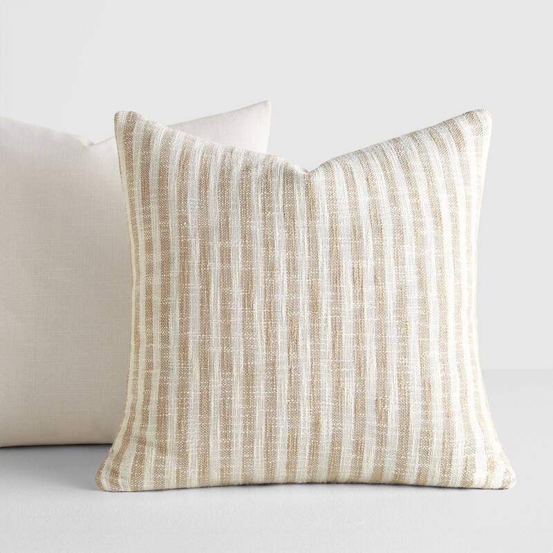 2-Pack Yarn-Dyed Patterns Decor Throw Pillows in Yarn-Dyed Bengal Stripe / Solid