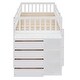 preview thumbnail 29 of 44, White Twin Bunk Bed with 4 Drawers & 3 Shelves - Stylish & Practical