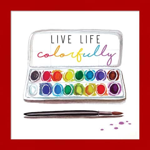 Elizabeth Tyndall 'Live Life Colorfully' Framed Art