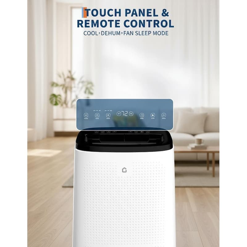 15,000 BTU Portable Air Conditioner, Fast Cooling to 700-850 Sq Ft