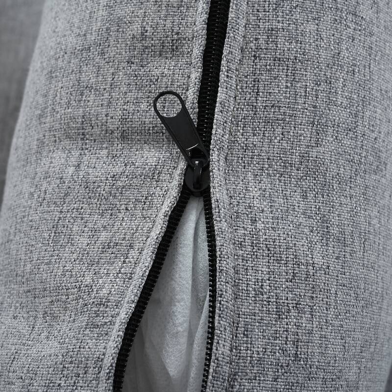 U-Shaped Modular Design Chenille Fabric Sectional Sofa with 2 Movable Ottomans