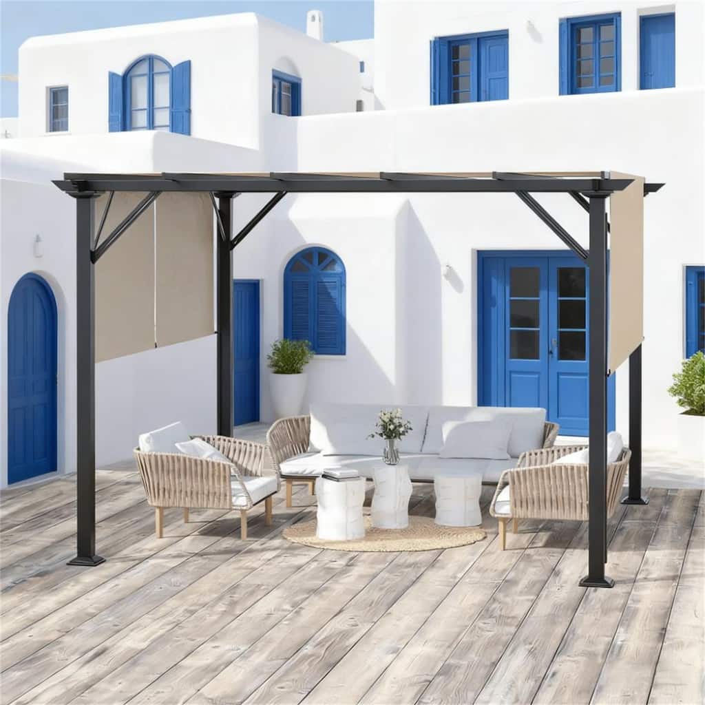 12' x 10' Pergola Canopy Patio Metal Shelter