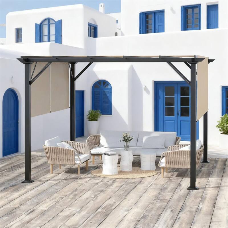 12' x 10' Pergola Canopy Patio Metal Shelter