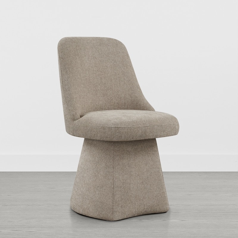 Anna Upholstered Swivel Armless Dining Chair for Kitchen Living Room