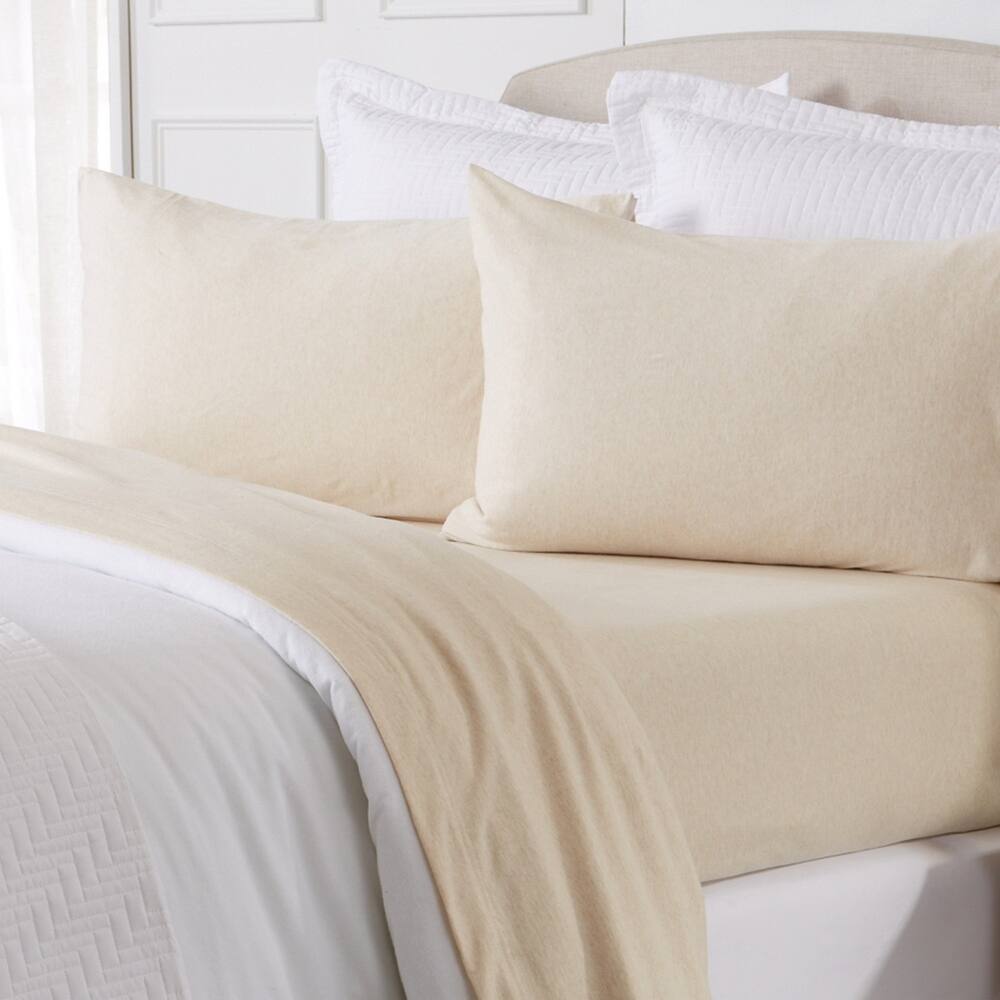 Premium Cotton T-Shirt Jersey Knit Sheet Set