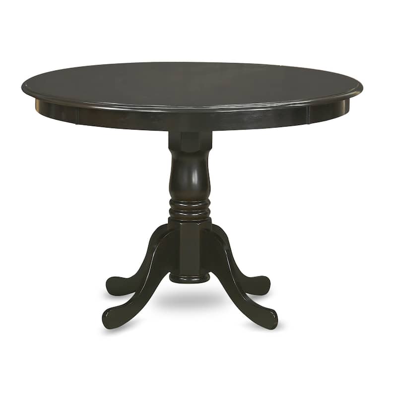 HomeStock 3-Piece Round Cappuccino Finish Solid Wood Top Dining Table with 2 Chairs