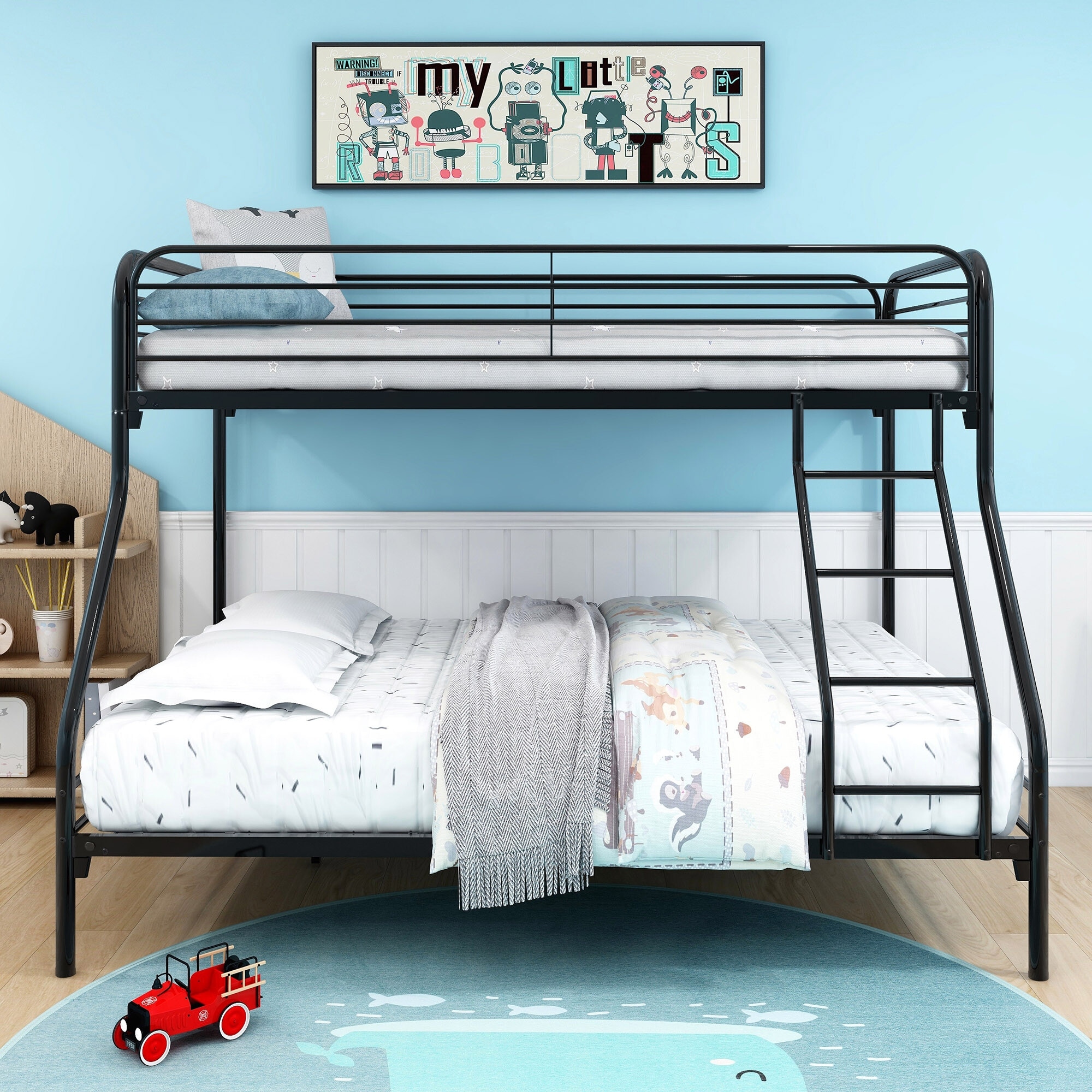 Metal frame bunk beds twin over shop full