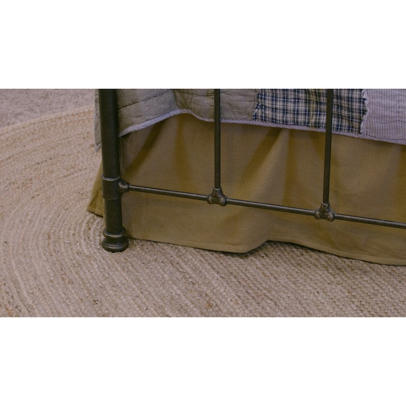 Burlap Ruffled Bed Skirt