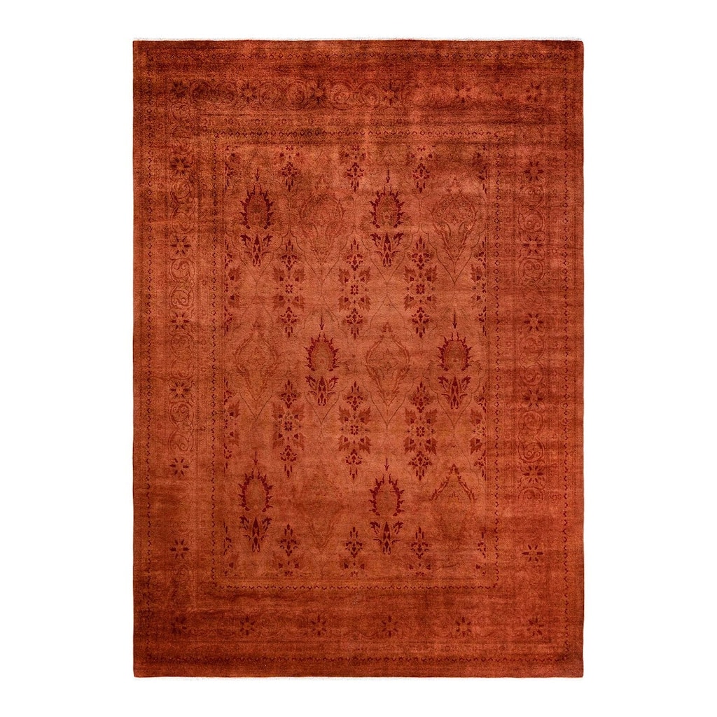 Fine Vibrance, One-of-a-Kind Hand-Knotted Area Rug - Gold, 8' 2" x 11' 0" - 8' 2" x 11' 0"