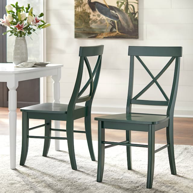 Simple Living Albury Dining Chairs (Set of 2) - Green