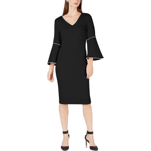 calvin klein dress bell sleeves