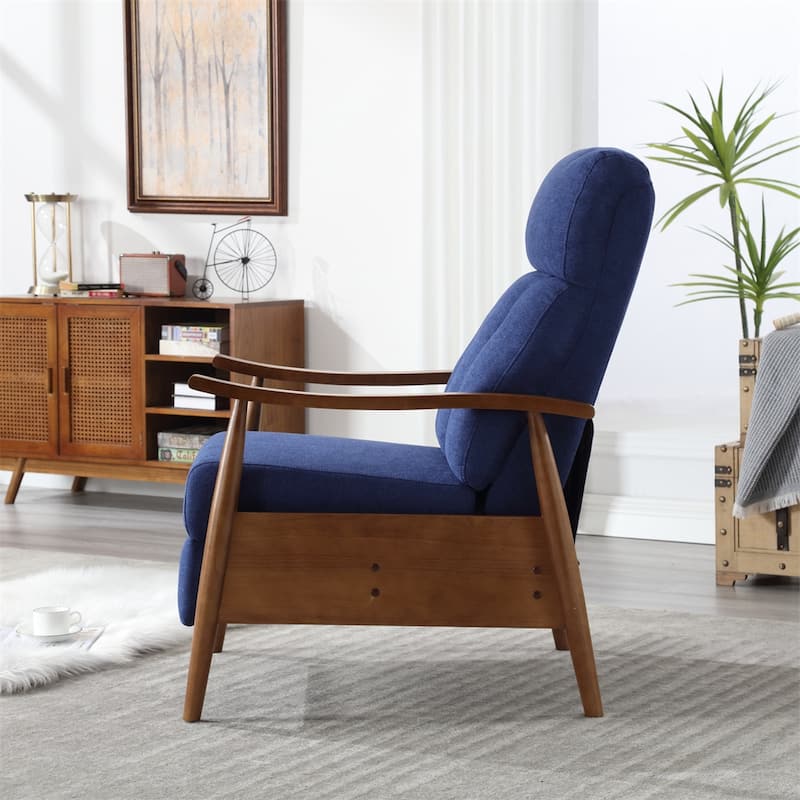 Modern Wood Frame Accent Chair Lounge Chair for Living Room