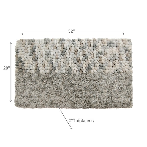 Tonal Mat Poly-Cotton Handwoven Bath Mat Beige -Tonal - Bed Bath & Beyond - 44038776