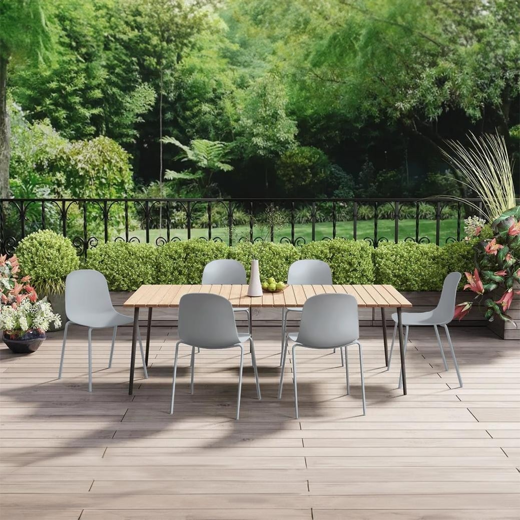 Set of 2 Plastic Dining Chairs With Metal legs Without No Wheels