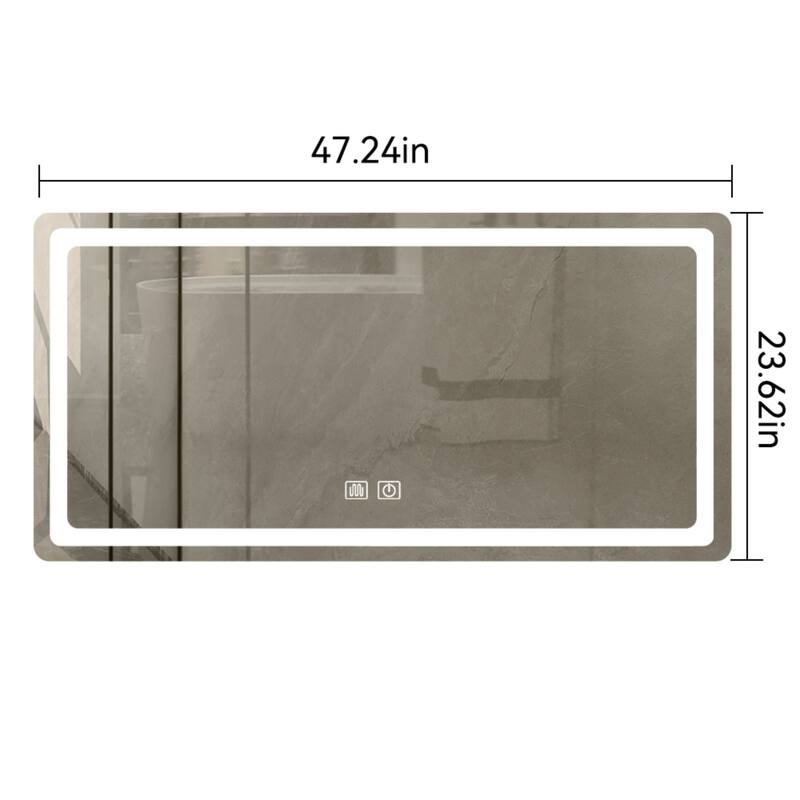 Rectangular Round Corner Bathroom Vanity Mirror