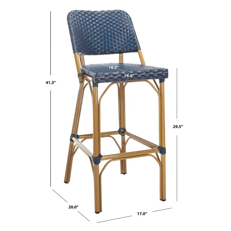 SAFAVIEH Janyce 30-inch Bar Stool - 17" x 20" x 41.3" - 17Wx20Dx41H