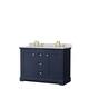 Option Dark Blue, Gold Trim, White Carrara Marble Top